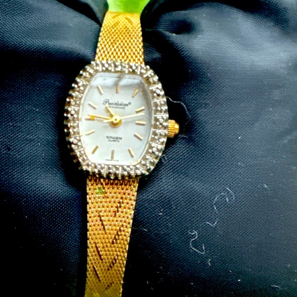Vintage Gruen Precision Diamond Quartz Dress Watch